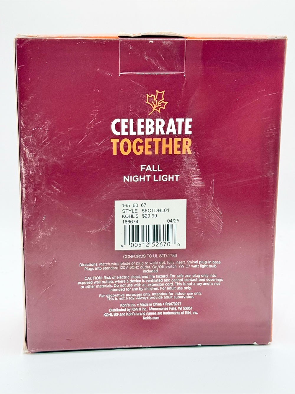 Celebrate Together™ Fall Halloween Ceramic Pumpkin Night Light/plug - Picture 2 of 4